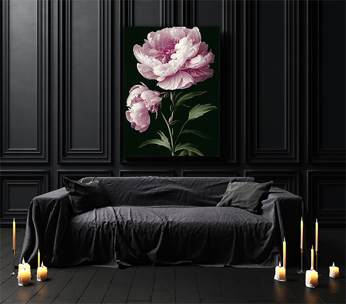 WEB003 0022 ML 0056 49132426 artistic illustration of the pink peony flower AOAY8183