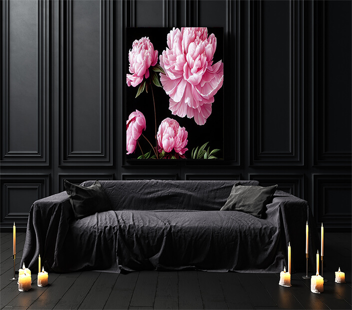 WEB003 0023 ML 0055 49132432 artistic illustration of the pink peony flower AOAY8184