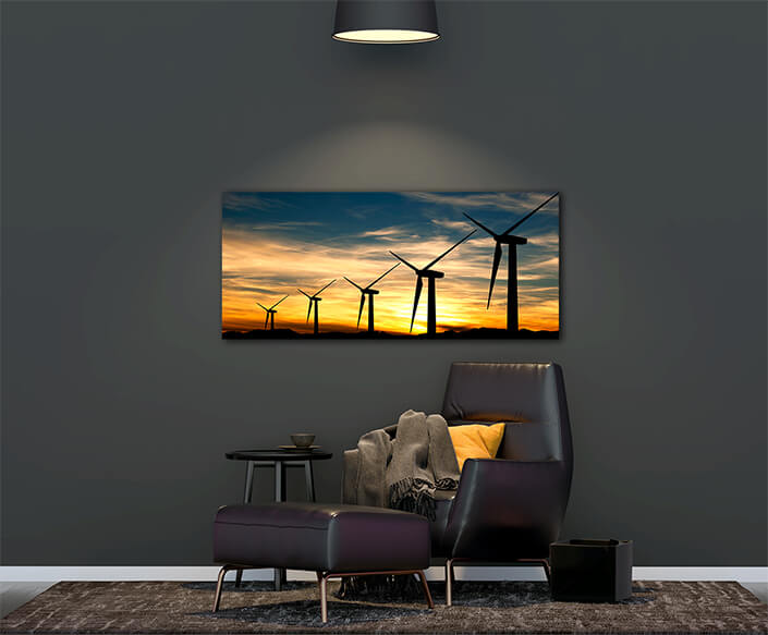 WEB003 0029 ML 0037 10451382 wind turbines in a sunset AOAY5231
