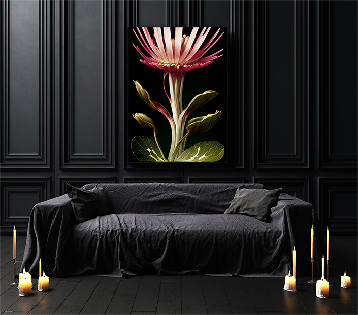 WEB003 0034 ML 0044 49132482 ice plant flower with pink petals a beautiful artistic illustration AOAY8195