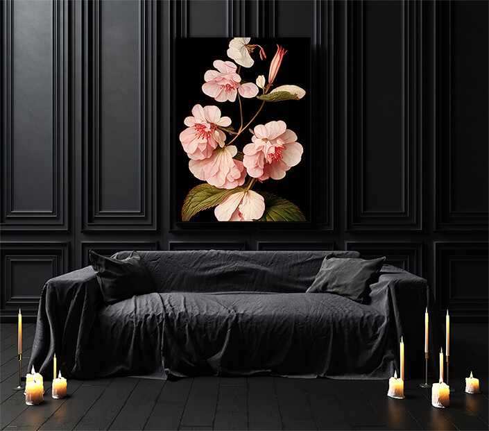 WEB003 0042 ML 0036 49132594 artistic illustration of the pink begonia flower AOAY8203