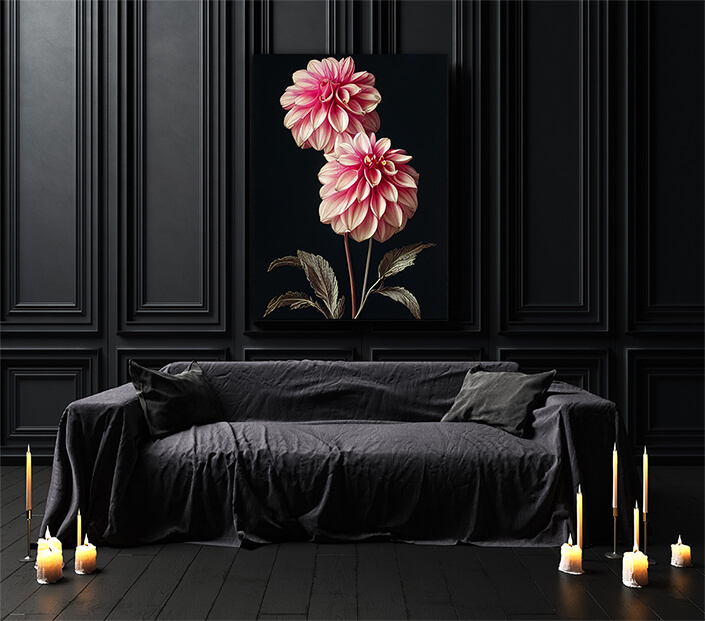 WEB003 0043 ML 0035 49132604 artistic illustration of the pink dahlia flower AOAY8204