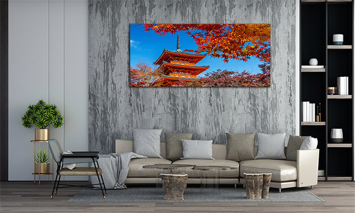 WEB003 0043 MP 0033 28388528 red pagoda and maple tree in autumn kyoto in japan AOAY6448