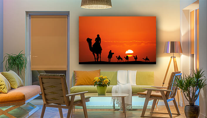 WEB003 0046 ML 0028 29889334 illustration of sunset camel ride AOAY4957