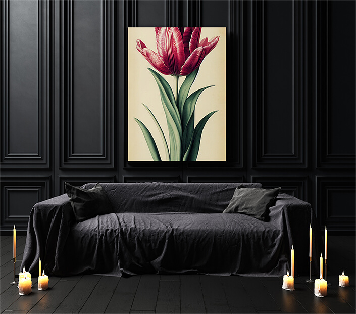 WEB003 0048 ML 0030 49132686 artistic illustration of the beautiful red tulip flower AOAY8210