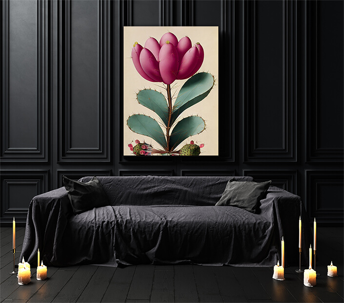 WEB003 0057 ML 0021 49132740 the pink petals of the prickly pear bloom an artistic illustration AOAY8219