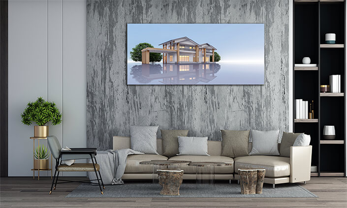 WEB003 0068 MP 0006 47618528 modern house 3d rendering illustration AOAY5070