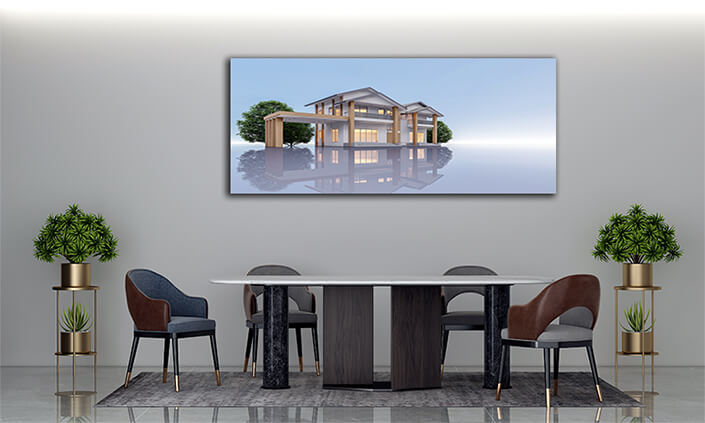 WEB004 0000 MP 0006 47618528 modern house 3d rendering illustration AOAY5070