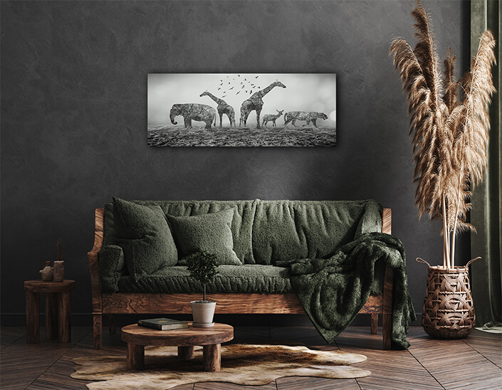 WEB004 0002 ML 0031 38988970 forest silhouette in the shape of a wild animal conservation concept AOAY5656