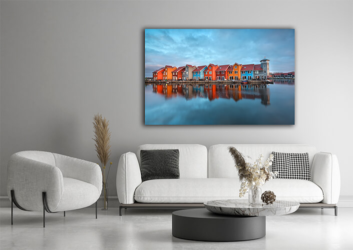 WEB004 0002 ML 0008 12705052 colorful buildings on water at sunrise AOAY7468