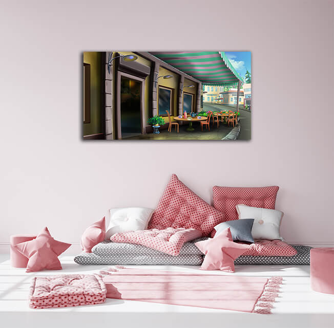 WEB004 0003 ML 0017 48362950 street cafe illustration AOAY5969