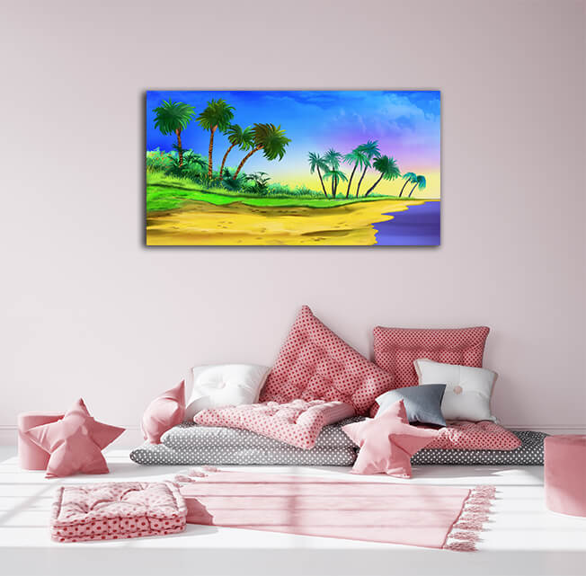 WEB004 0006 ML 0014 48362990 palm tree grove on the beach illustration AOAY5973