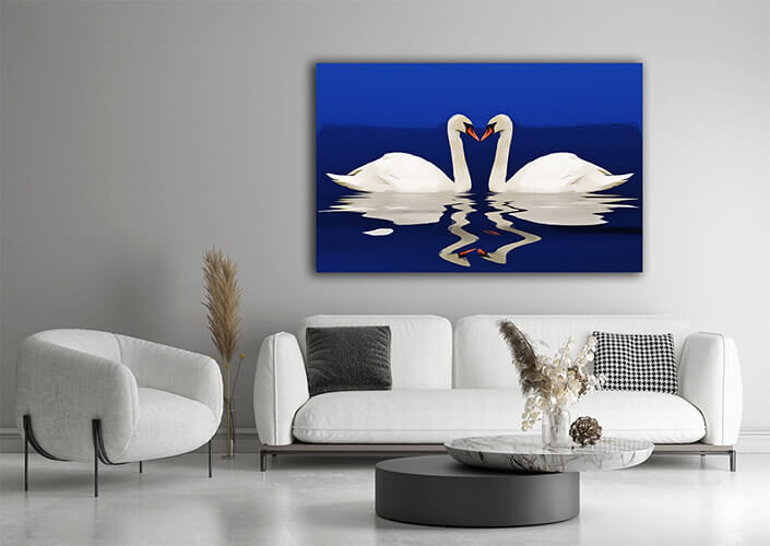 Two swans with Reflection AOAY8123