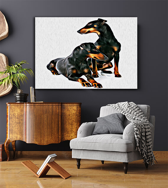 Our two Manchester terriers Dogs Arted AOAY8117