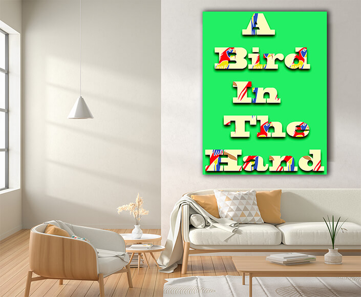 WEB004 0010 MP 0014 33959408 a bird in the hand pattern text AOAY7773