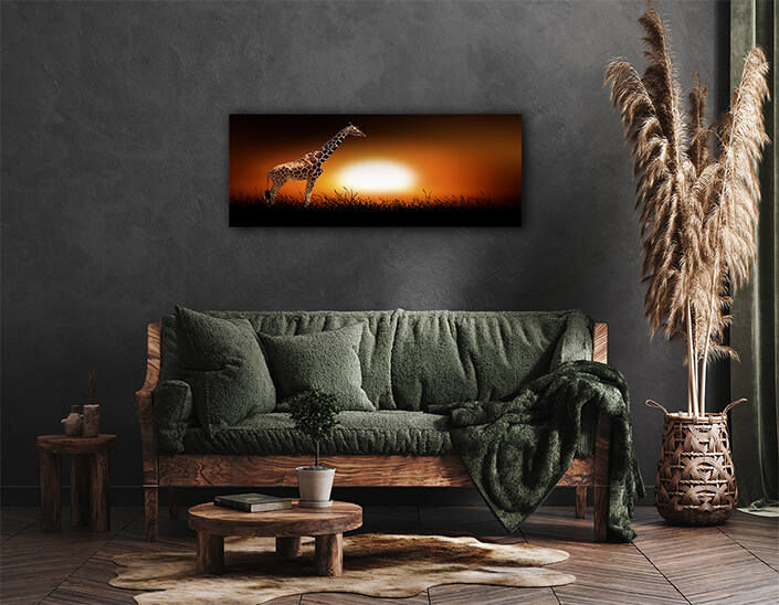 WEB004 0012 ML 0020 22639464 giraffe on the background of sunset AOAY5550