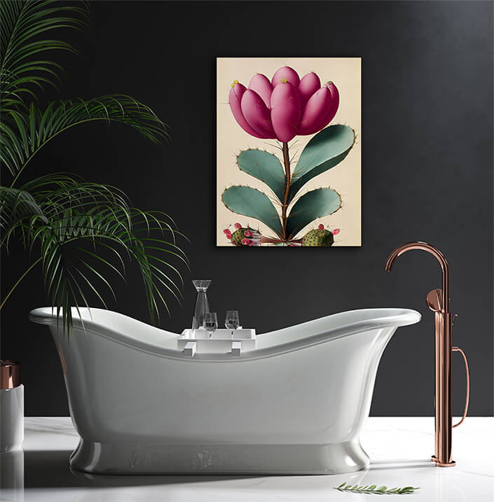 WEB004 0013 ML 0021 49132740 the pink petals of the prickly pear bloom an artistic illustration AOAY8219