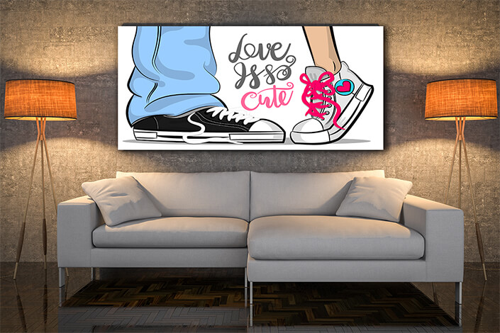 Web004 0015 mockup 0011 31331770 pop art man woman sneakers kiss love cute aoay7714
