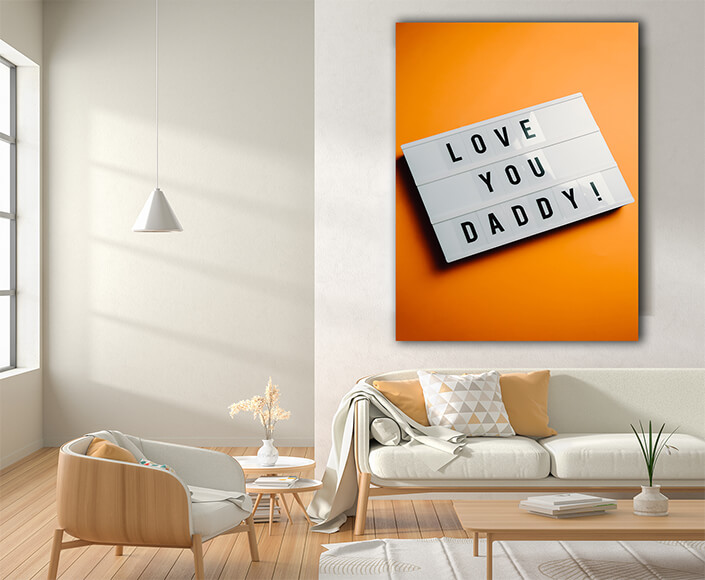 WEB004 0015 MP 0009 43275690 says love you daddy concept minimal copy space style design AOAY6481