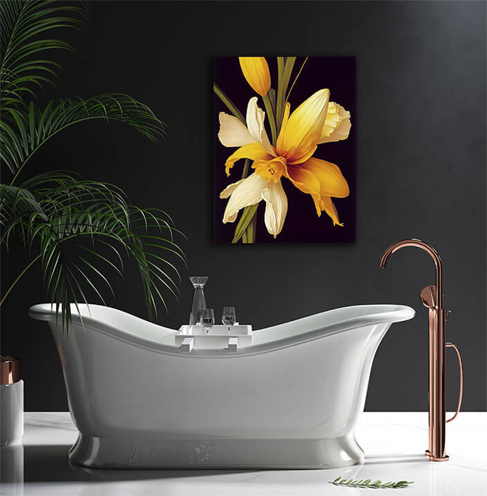 WEB004 0016 ML 0018 49132768 artistic illustration of the yellow daffodil flower AOAY8223