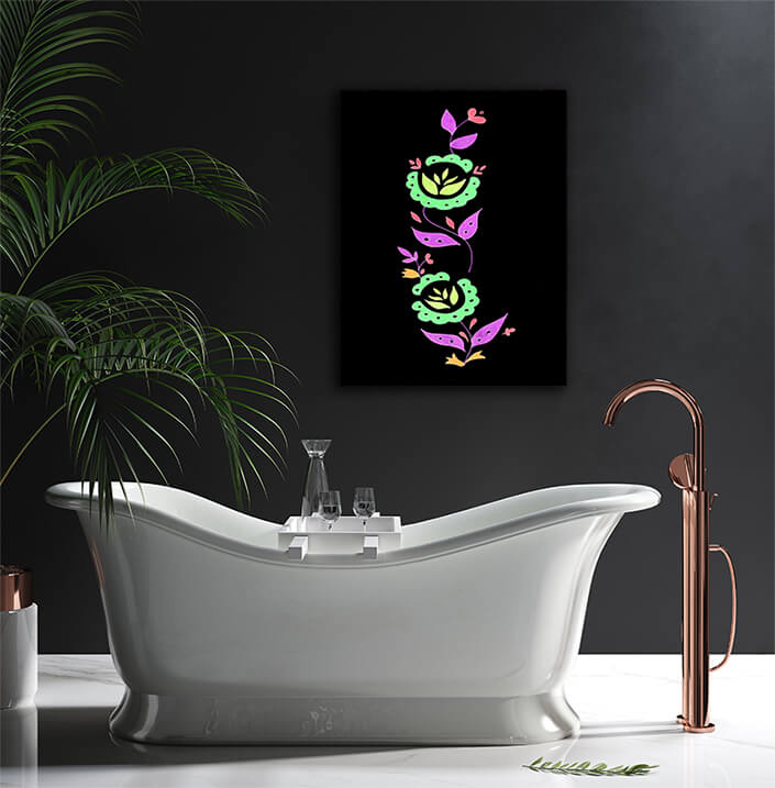 WEB004 0033 ML 0001 32701114 doodle flowers and leaves floral motif AOAY8313