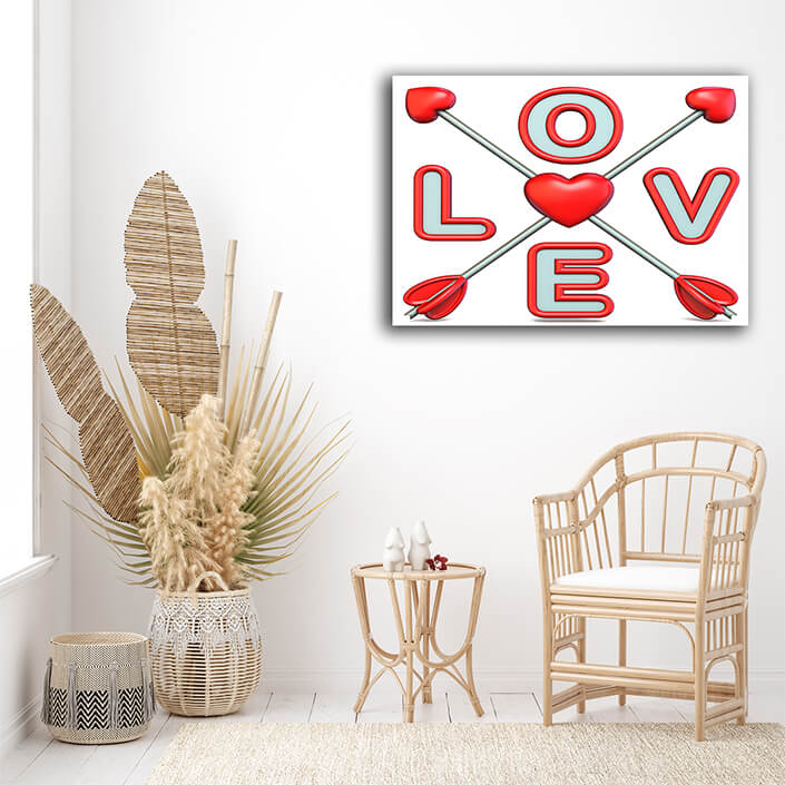 WEB004 0035 MS 0054 26269974 love text with crossed cupids arrows 3d AOAY4703