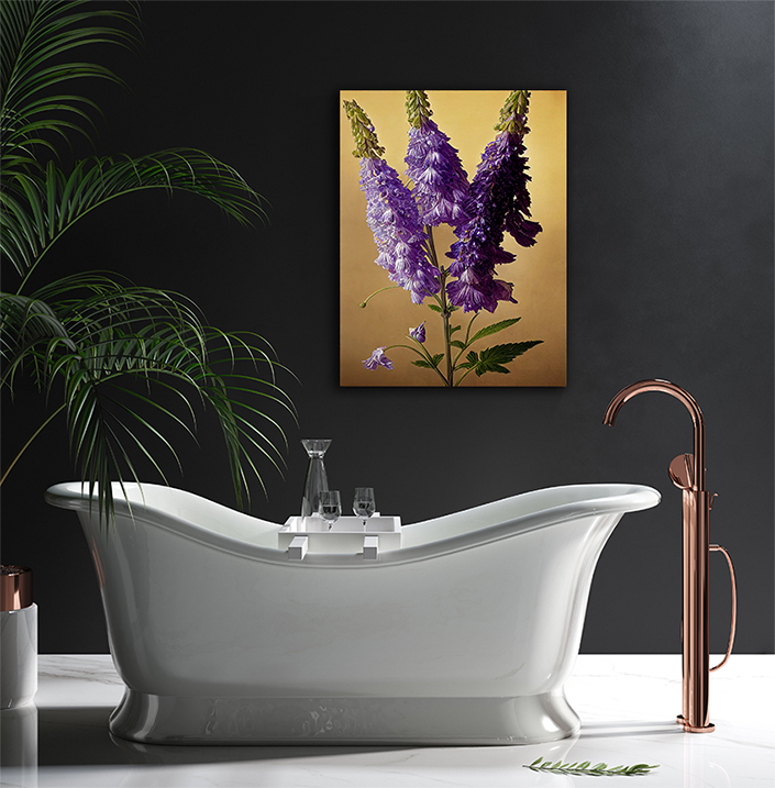 WEB004 0042 ML 0050 49132458 artistic illustration of the purple delphinium flower AOAY8189