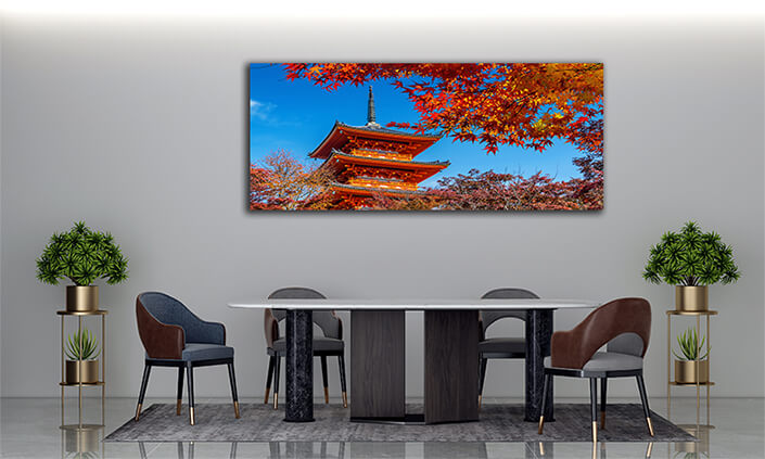 WEB004 0045 MP 0033 28388528 red pagoda and maple tree in autumn kyoto in japan AOAY6448