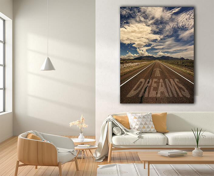 WEB004_0054_MP__0026_20413442_Conceptual Image of Road With the Word Dreams AOAY5413