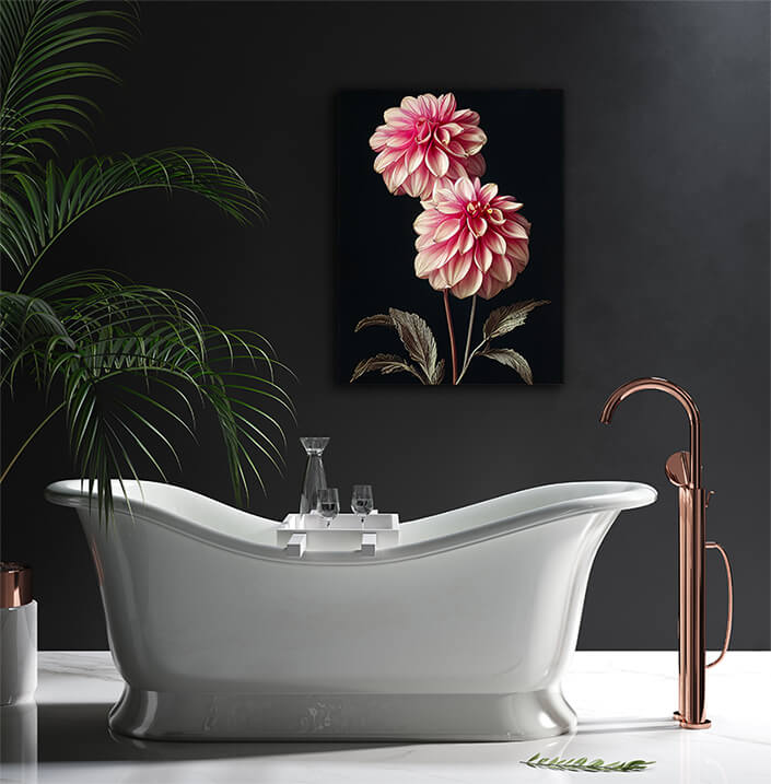 WEB004 0057 ML 0035 49132604 artistic illustration of the pink dahlia flower AOAY8204