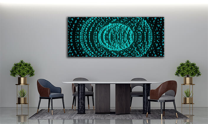 WEB004 0064 MP 0012 31628166 big and small binary number spheres computer generated 3d AOAY5060