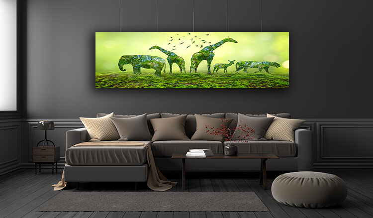 WEB005 0001 ML 0032 38988970 forest silhouette shaped in wild animal wildlife and forest conservation concept