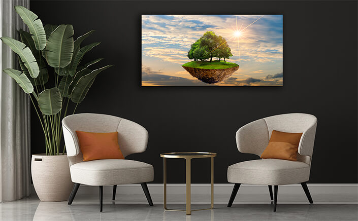 WEB005 0002 ML 0012 MP 0025 27908820 Floating islands with trees Environment Day World Conservation AOAY5614