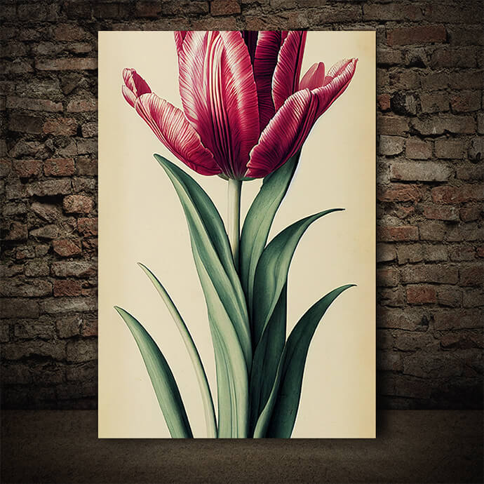 WEB005 0005 ML 0030 49132686 artistic illustration of the beautiful red tulip flower AOAY8210