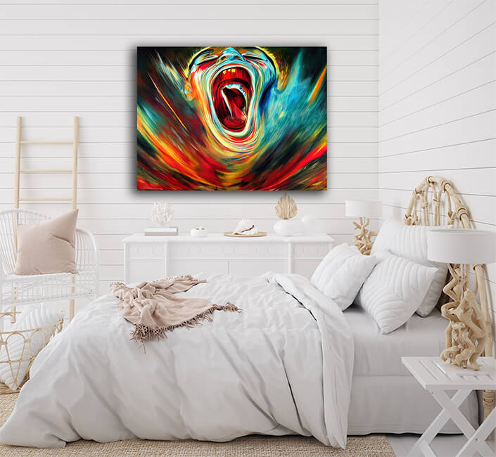 WEB005 0008 MS 0019 48722320 roaring anger exploding into a violent scream abstract AOAY6532