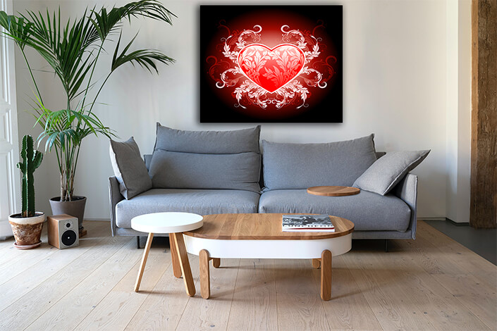 WEB005 0010 MP 0019 15215030 red valentines heart with floral pattern AOAY7971