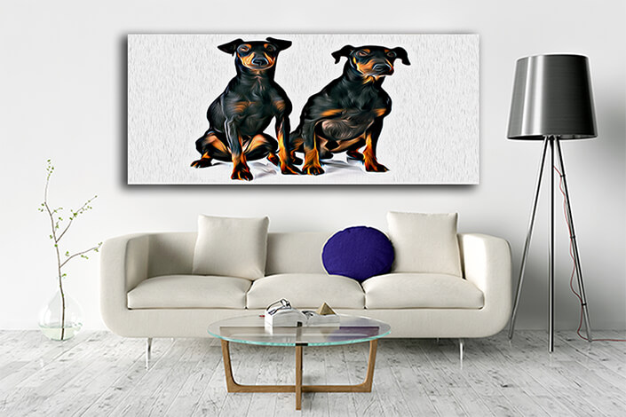 WEB005 0011 ML 0023 13275896 TWO manchester terriers dogs AOAY8116