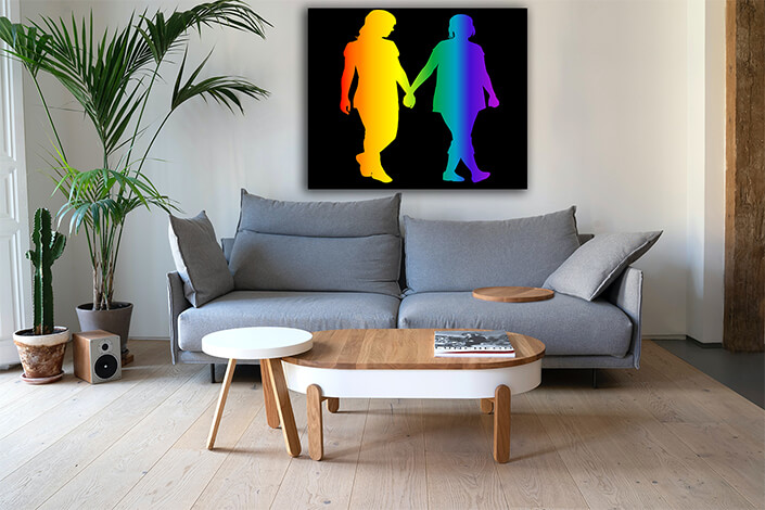 WEB005 0015 MP 0014 24969242 lesbian women silhouettes in rainbow colors AOAY7981