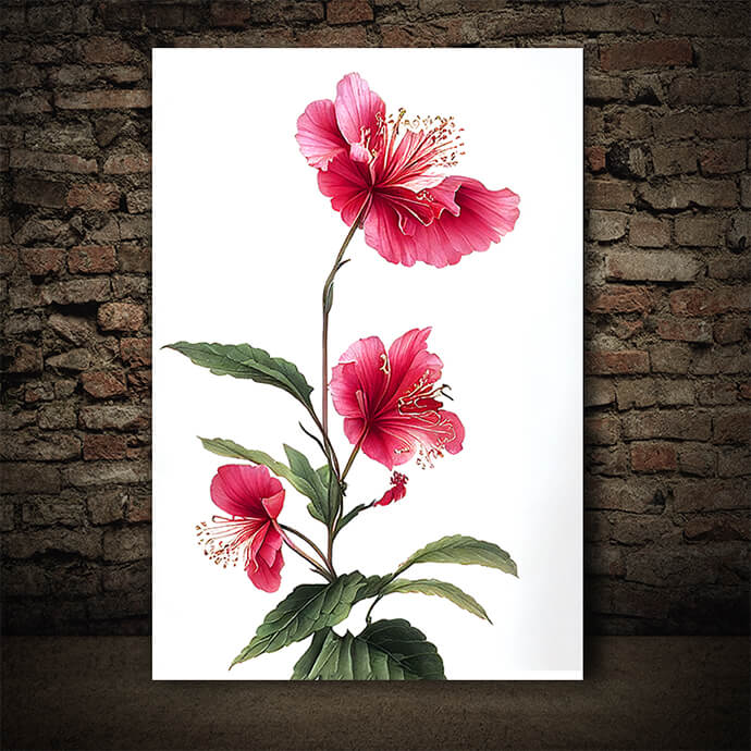 WEB005 0028 ML 0007 49139038 artistic illustration of the red hibiscus flower AOAY8234