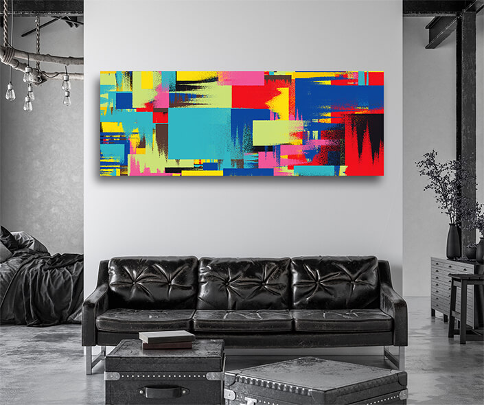 WEB005 0028 MP 0005 Multi Coloured Abstract Painting 04 AOAY5454