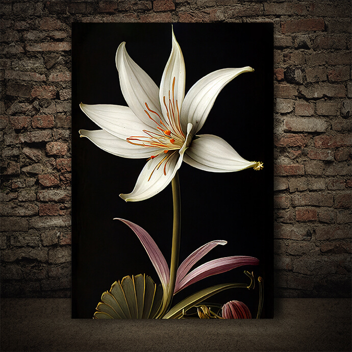 WEB005 0032 ML 0003 49146854 the white petals of the desert lily an illustration AOAY8238