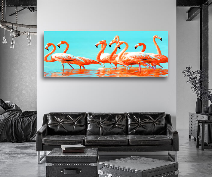 WEB005 0032 MP 0037 9072288 Lots of greater flamingos Art AOAY8127