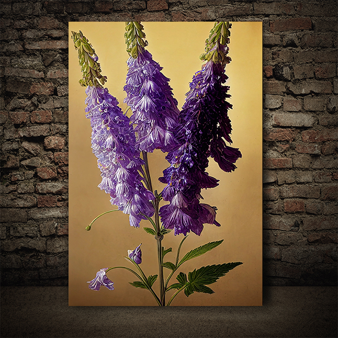 WEB005 0042 ML 0050 49132458 artistic illustration of the purple delphinium flower AOAY8189