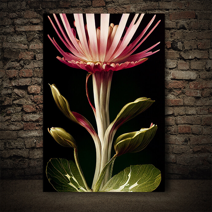 WEB005 0048 ML 0044 49132482 ice plant flower with pink petals a beautiful artistic illustration AOAY8195