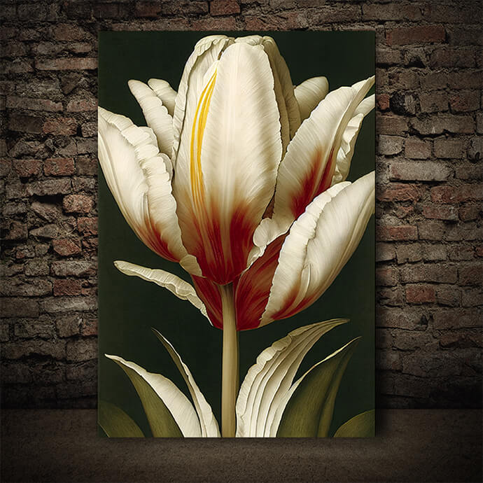 WEB005_0050_ML__0042_49132498_artistic illustration of the beautiful red and white tulip flower AOAY8197
