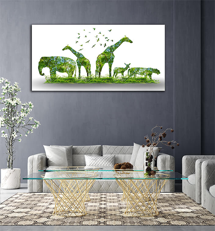 WEB006 0000 ML 0033 38987976 forest silhouette in the shape of a wild animal wildlife and forest AOAY5654
