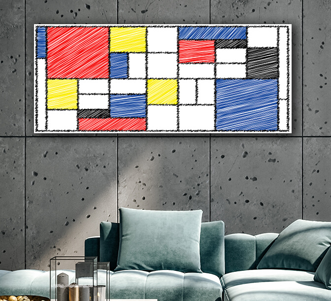 WEB006 0000 MP 0025 AdobeStock 372496106 [Converted] Checkered Piet Mondrian style emulation 06 Dutch mosaic AOAY8136