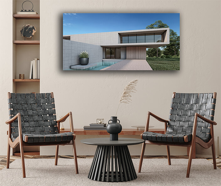 WEB006 0001 MP 0005 47893022 3d rendering illustration modern house AOAY5073