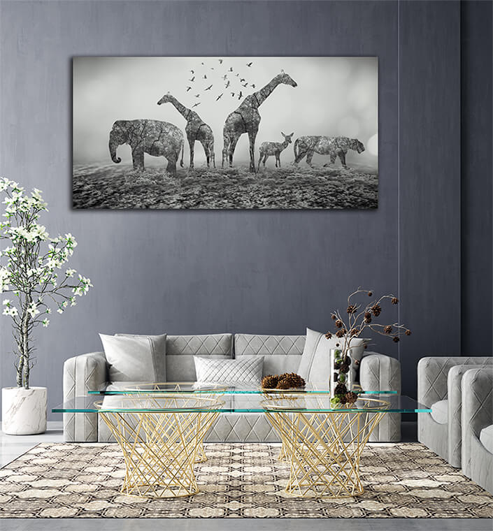 WEB006 0002 ML 0031 38988970 forest silhouette in the shape of a wild animal conservation concept AOAY5656