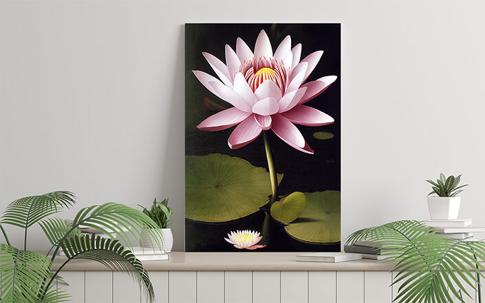 WEB006_0008_ML__0024_49132720_artistic illustration of the soft pink water lily flower AOAY8216
